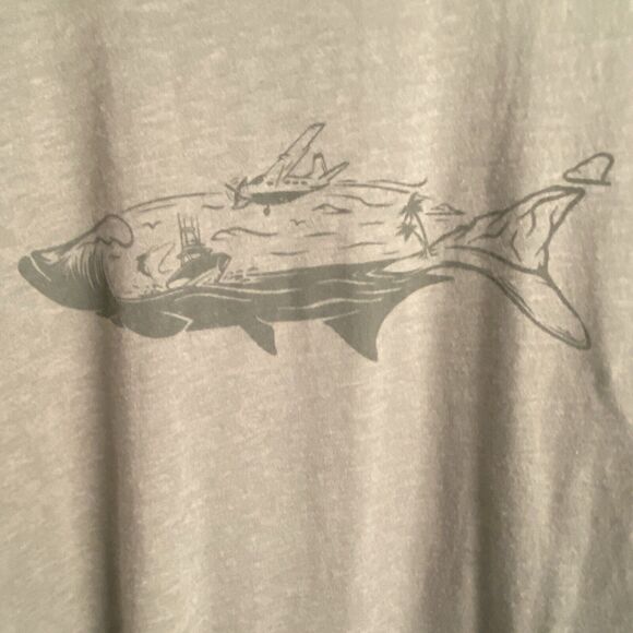Vineyard Vines Shirt Mens Size Small Tarpon Scenic Dunes Tee Surplus Green Fish - Picture 3 of 7